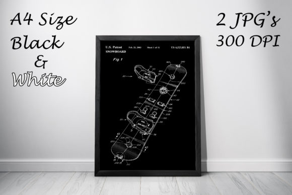 Download Touring Snowboard Patent Blueprint Art - Print Collection