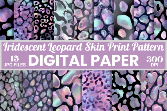 Download Iridescent Leopard Print Digital Paper - Print Collection