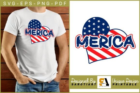 Download Merica 4th of July Printable Design SVG - Print Collection