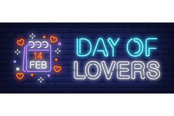 Download Day of Lovers, February Fourteen Neon Te - Day of lovers Collection