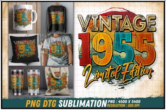 Download Vintage 1955 Limited Edition Retro Round - 1955 Collection