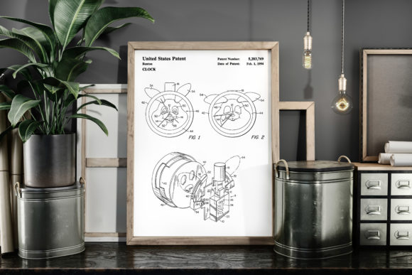 Download Children Clock Patent Poster Blueprint - Print Collection