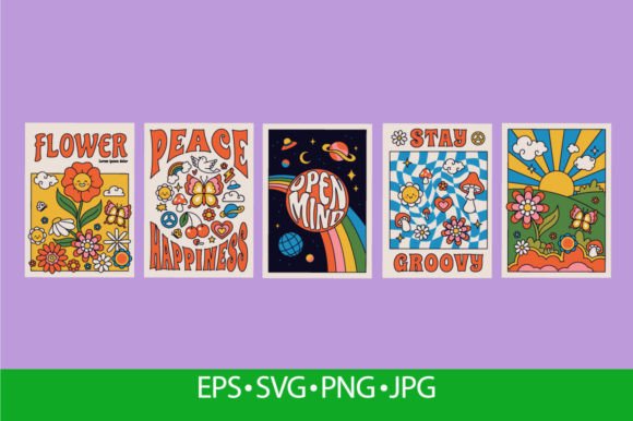 Download 70s Groovy Posters, Retro Print - Print Collection